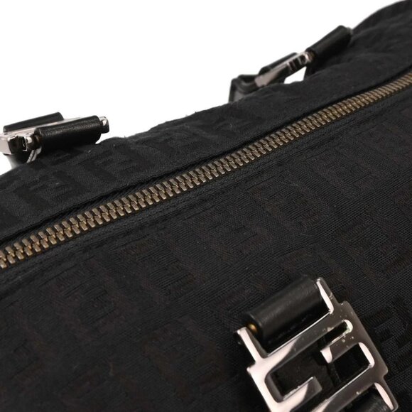 Fendi Black Canvas Zucchino Handbag - Picture 4 of 11